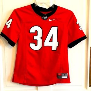Nike Youth Georgia Bulldogs #34 Red Football Jersey. Size Youth Small.